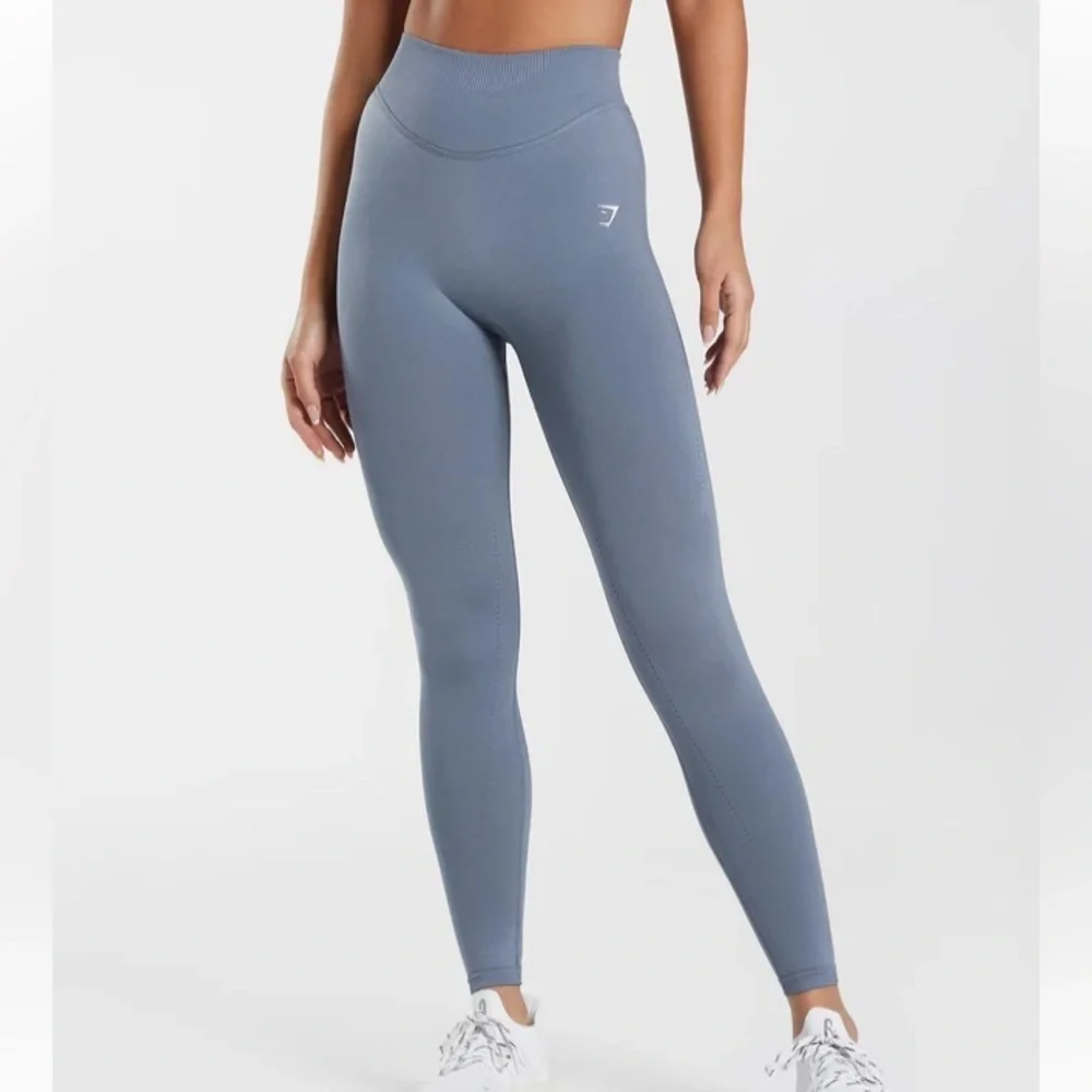 Gymshark Sweat Seamless Evening Blue leggings womens size small